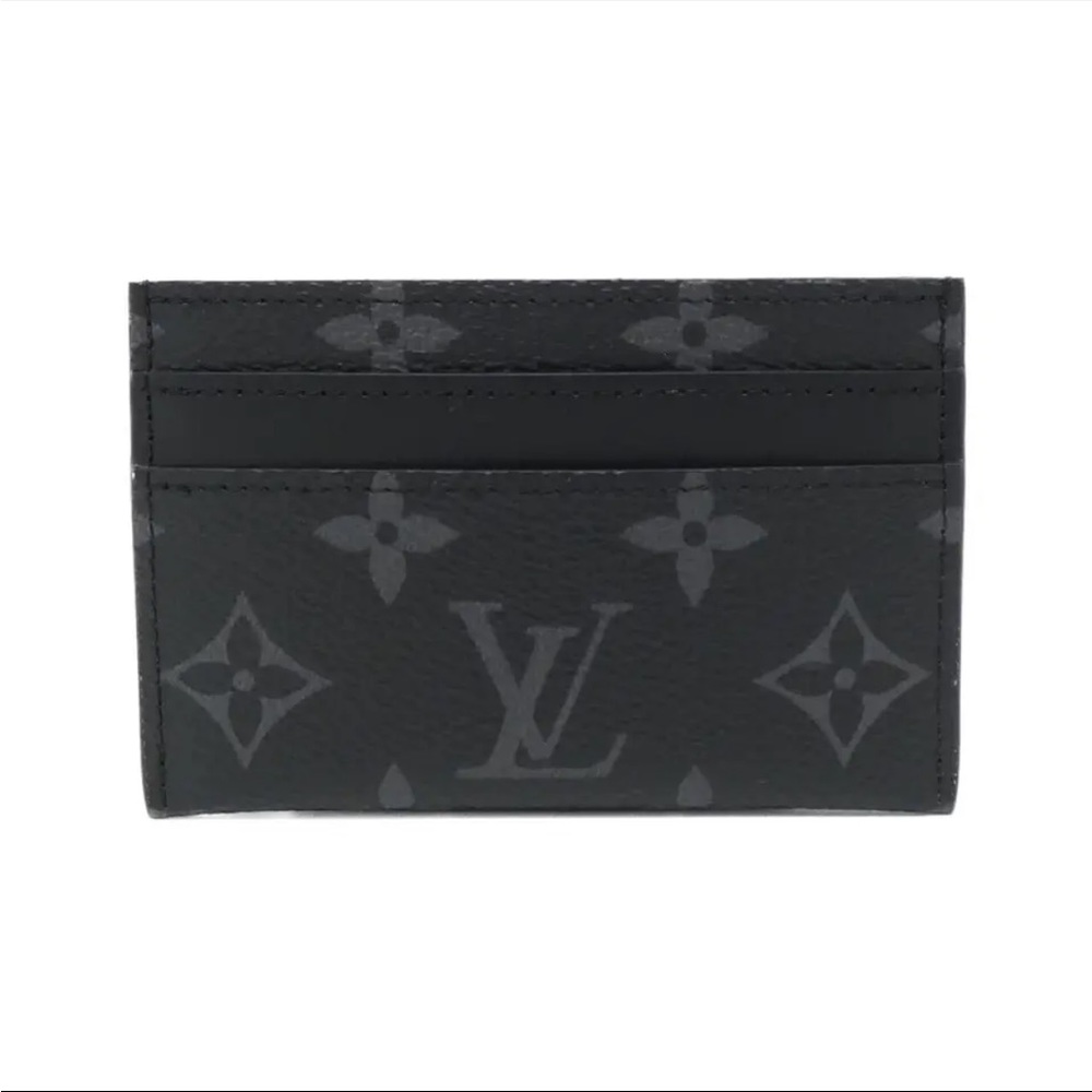 LOUIS VUITTON Double Card Holder in Monogram Eclipse - 💯 AUTHENTIC - M62170